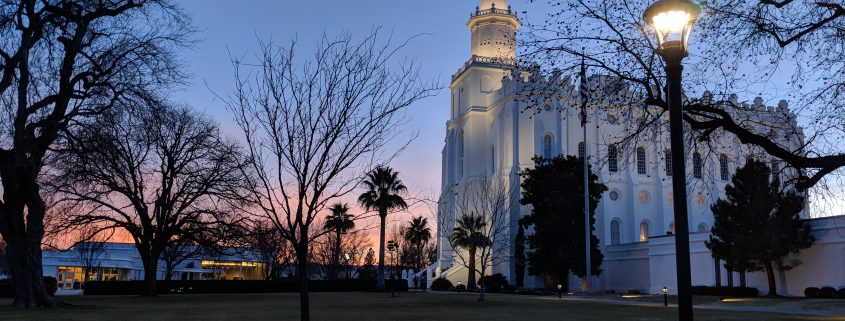 temple sunset